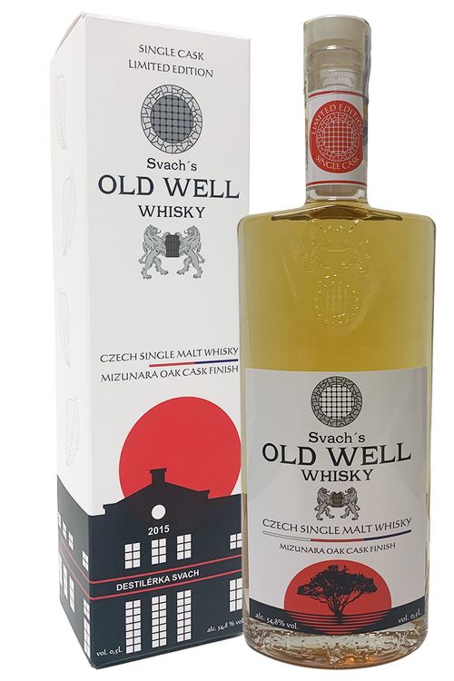 Svach´s OLD WELL whisky MIZUNARA Oak single cask 54,8% 0,5L