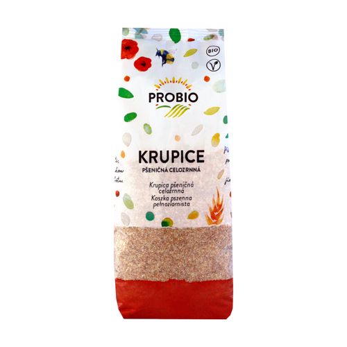 PRO-BIO obchod.spol. s r.o. Krupice pšeničná celozrnná 400 g BIO PROBIO