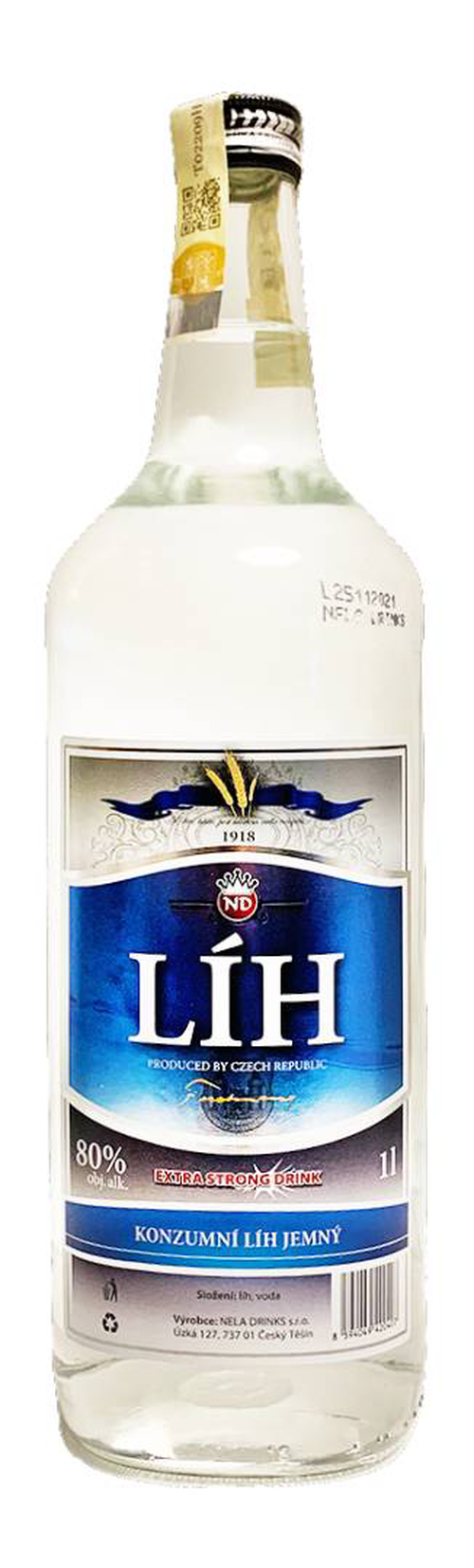 Konzumní líh jemný 80% 1L