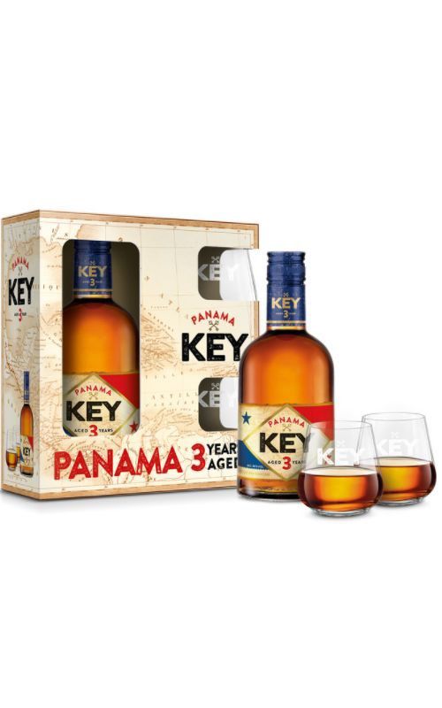 Key Rum Panama 3y 0,5l 38% + 2x sklo GB