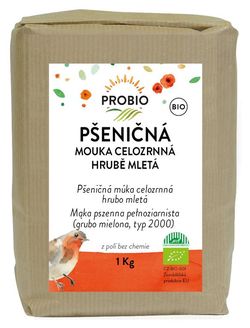 PRO-BIO obchod.spol. s r.o. Mouka pšeničná celozrnná hrubě mletá 1 kg BIO