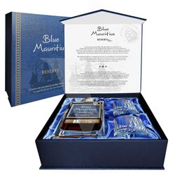 Blue Mauritius Reserva 40% 0,7l v dárkové kazetě + 2 sklenky