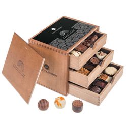 Chocolissimo - ChocoGrande - Pralinky v dřevěné krabičce 375 g