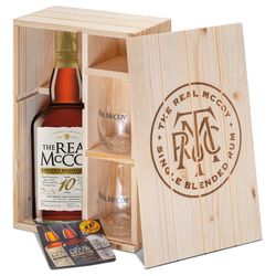 The Real McCoy 10YO Virgin Oak 46% 0,7l Wood Box + 2 skleničky