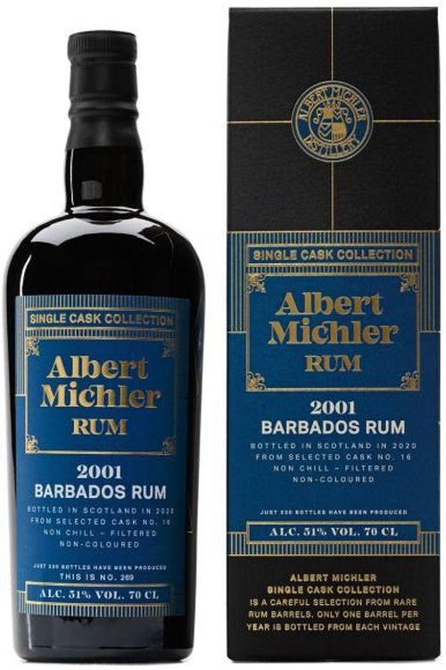 Albert Michler Single Cask Barbados 19y 2001 0,7l 51% GB / Rok lahvování 2020