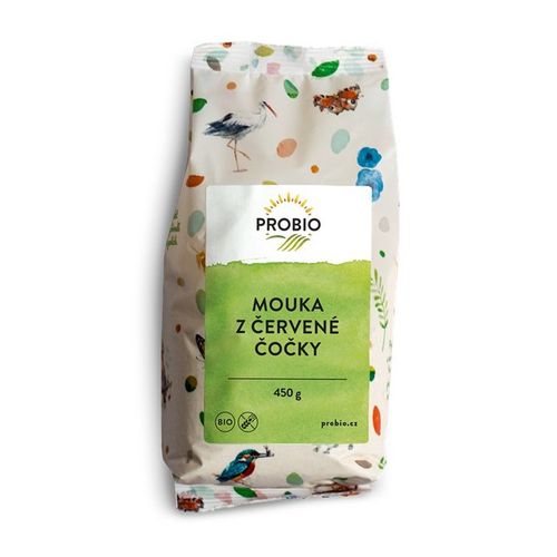 PRO-BIO obchod.spol. s r.o. Mouka z červené čočky 450 g BIO BEZLEPKOVÁ PROBIO