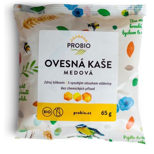 PRO-BIO, obchodní společnost s r.o. Ovesná kaše medová 65 g PROBIO