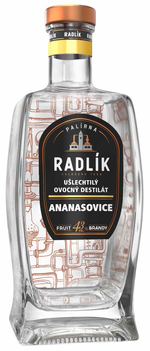 Radlík Ananasový destilát 43% 0,5L