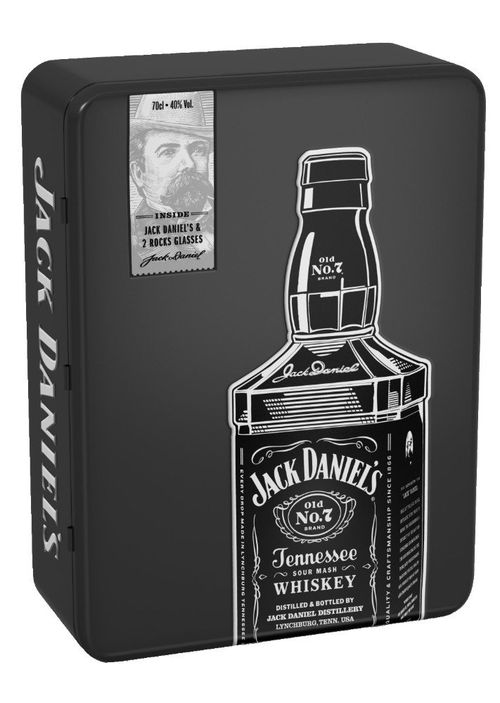 Jack Daniel's 0,7l 40% + 2x sklo 2019 Plech