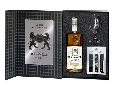 Set OLD WELL whisky Bourbon and Porto barrels 46,3% 0,7l + ponožky