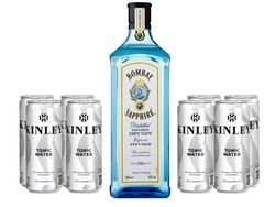 Párty set Bombay 1l 40% + Kinley Tonic 8 x 0,33l plech