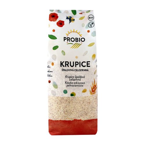 PRO-BIO obchod.spol. s r.o. Krupice špaldová celozrnná 400 g BIO PROBIO