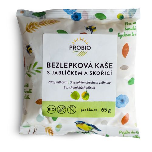 PRO-BIO, obchodní společnost s r.o. Bezlepková kaše s jablíčkem a skořicí PROBIO 65 g