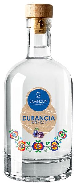Slivovice Durancia 47% 0,5 Skanzen Modrá