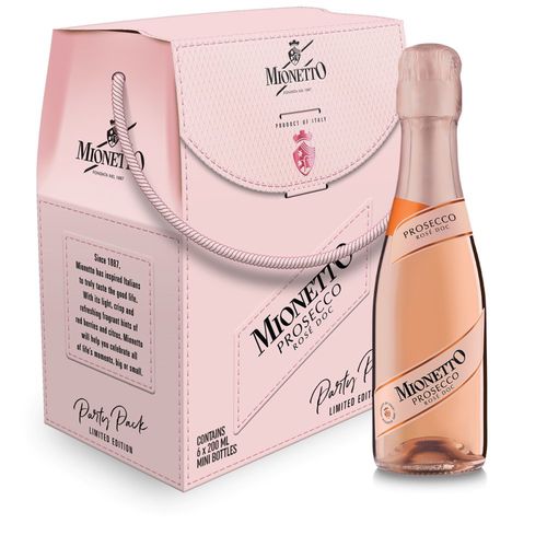 Mionetto Prosecco Rosé DOC Párty pack Kabelka 6×0,2l 11% GB