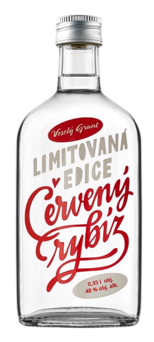 Veselý Grunt Červený rybíz 48% 0,35L