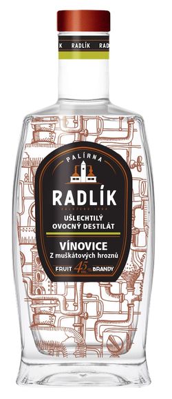 Radlík Vínovice z muškátových hroznů 45% 0,5L