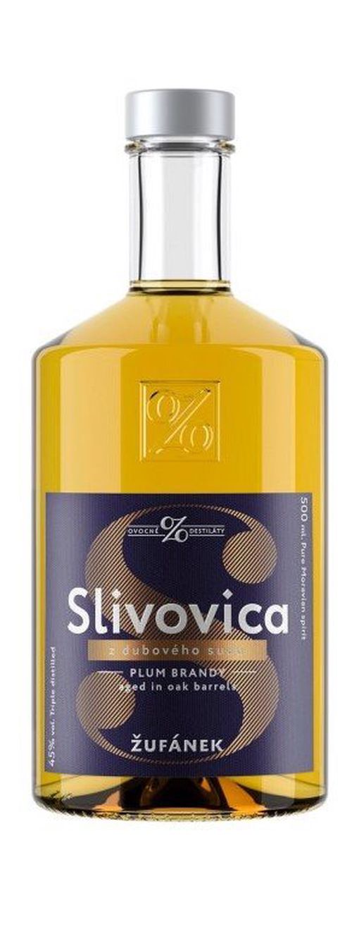 Slivovica Žufánek z dubového sudu 0,5l 45% / Oak