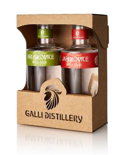 GALLI DISTILLERY dárkové balení Hruškovice 45% a Jablkovice 45%, 2x0,2l