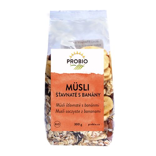 PRO-BIO obchod.spol. s r.o. Müsli šťavnaté s banány BIO 300 g