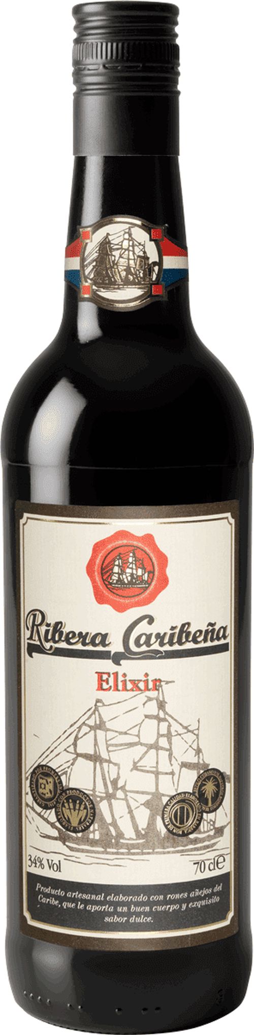 Ribera Caribena Elixír 34% 0,7l