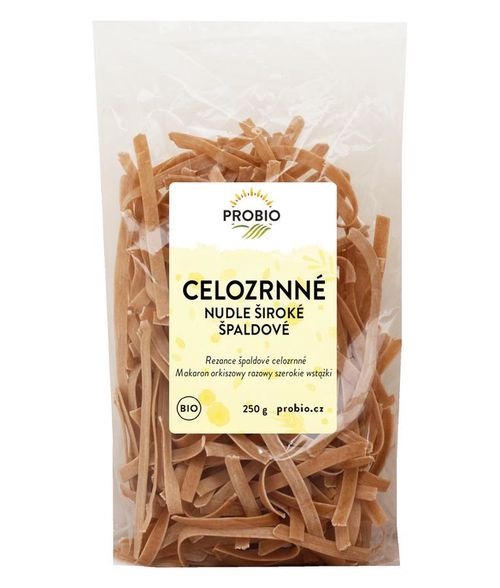 PRO-BIO obchod.spol. s r.o. Špaldové celozrnné široké dl.nudle BIO 250 g