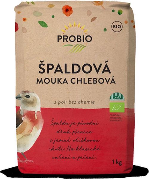 PRO-BIO obchod.spol. s r.o. Mouka špaldová chlebová 1 kg BIO