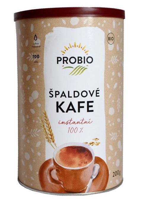 PRO-BIO, obchodní společnost s r.o. KAFE ŠPALDOVÉ 100% INSTANTNÍ 200 G BIO PROBIO