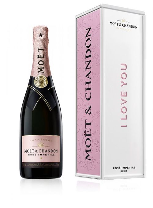 Moët & Chandon Rosé Impérial I LOVE YOU Metal box 0,75l 12% GB L.E.