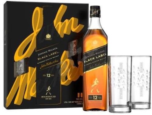 Johnnie Walker Black Label 40% 0,7 L + 2 sklenice