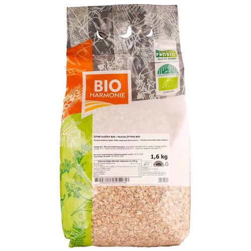 PRO-BIO obchod.spol. s r.o. Vločky žitné 1,6 kg BIO BIOHARMONIE