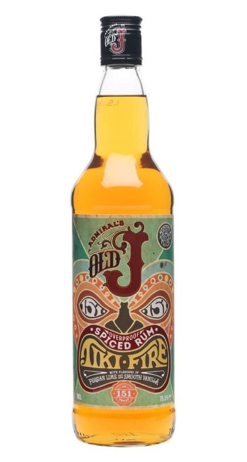 Admiral Vernon's Old J Spiced Rum Tiki Fire 0,7l 75,5%