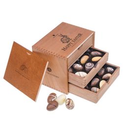 Chocolissimo - Dřevěná velikonoční bonboniérka ChocoGrande 375 g