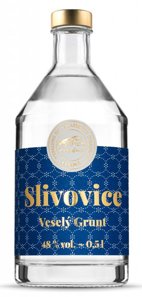 Veselý Grunt Slivovice 48% 0,5L