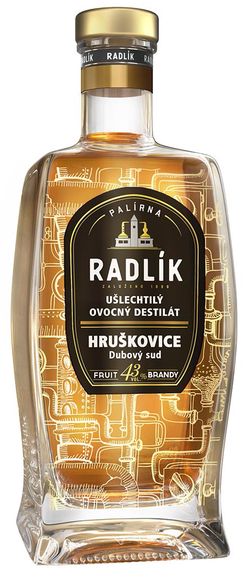 Radlík Hruškovice z dubového sudu 43% 0,5L