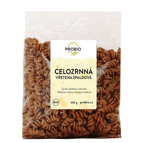 PRO-BIO obchod.spol. s r.o. Špaldová celozrnná vřetena BIO 400 g