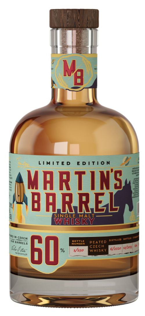MARTIN´S BARREL singl malt peated whisky 3YO 60% 0,7L LE2023