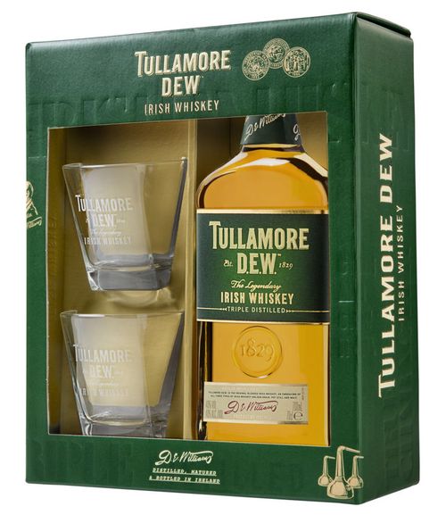 Tullamore Dew 0,7l 40% + 2x sklo GB